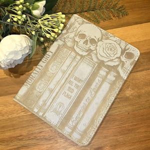 Custom Engraved &quot;Dark Romance&quot; Kindle/EReader Cover, Custom Etched Kindle Cover, Etched Kindle Cover, Kindle EReader Case, Gift Book Lover