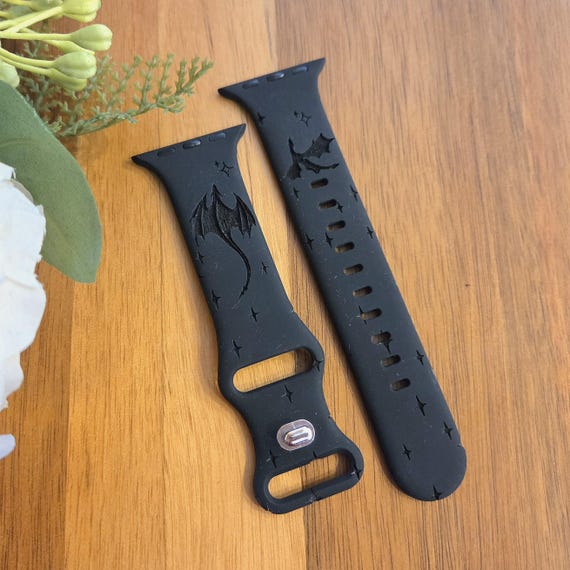 Dragon Silicone Watch Band: Book Lover Gift for Apple Watch & Samsung