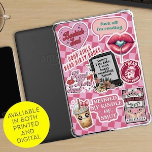Smut Kindle Insert Kindle Stickers E-Reader Case Insert Kindle Glitter Cardstock Décor Bookish Accessories Gift for Book Lover