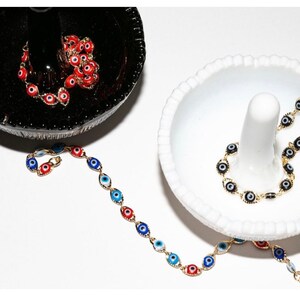Evil eye layering bracelets