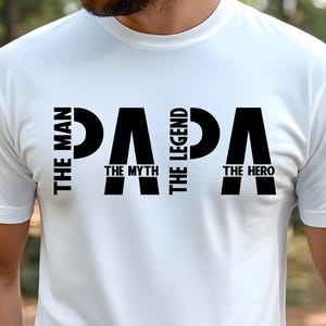 Papa The Man The Myth The Legend SVG PNG, Dadlife Papa Svg, Funny Svg, Papa Png, Vaderdag Svg, Papa Cut-bestand voor Cricut-sublimatiebestand