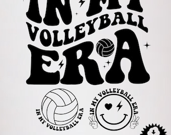 In My Volleyball Era SVG, Trendy Wavy Design (Digital Download)
