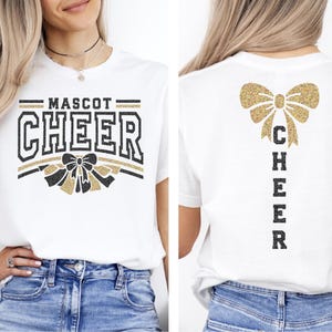 Cheer Svg Png, Cheerleading Svg, Cheerleader front back Svg, Cheer Mom Svg, Pom Poms Svg, Megaphone Svg, Svg Files for Cricut, Cheer Shirt