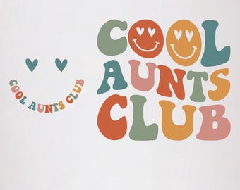 Zie Club SVG, PNG, regalo di compleanno per zia (download digitale)