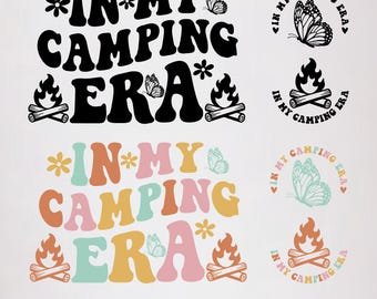 In My Camping Era SVG PNG, Retro Camper Shirt Design (Digital Download)