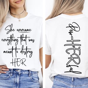 PowHERful Svg Png, Front Back svg, Strong Women Svg, Women Empowerment Png, Positive Affirmation Svg, PowHERful Tshirt Svg, PowHERful Tshirt