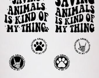 Saving Animals SVG PNG, Pet Lover Clipart (Digital Download)