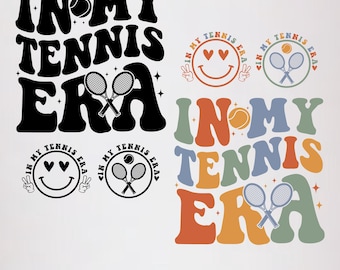 In My Tennis Era SVG PNG, Wavy Text, Tennis Vibes, Digital Files