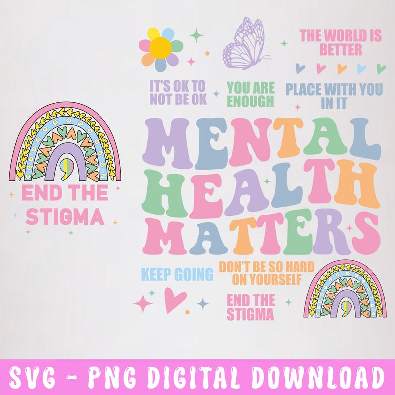 Mental Health Matters Svg Png, You Matter Design (digital Download) - Etsy