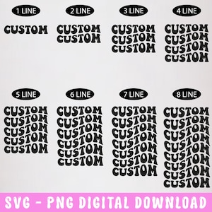 Benutzerdefinierte gewellte Text SVG, benutzerdefinierte gewellte Buchstaben SVG, benutzerdefinierte gewellte Schrift SVG, benutzerdefinierte gewellte gestapelte Datei, benutzerdefinierte gewellte Schrift, benutzerdefinierte gewelltes Retro Tshirt Tshirt