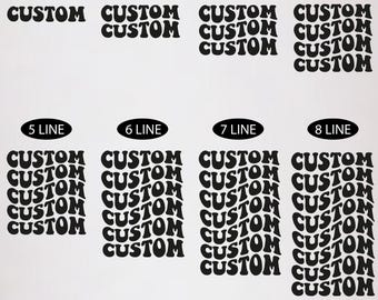 Custom Wavy Text SVG, Retro Font (Digital Download)