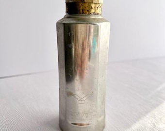 Vintage 1960s Yardley Talc Shaker: Silver Tin, Vanity Decor - Please Read Description Below for More Details.