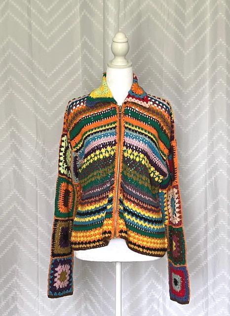 Vintage Crochet Ramie Cotton Cardigan - Etsy