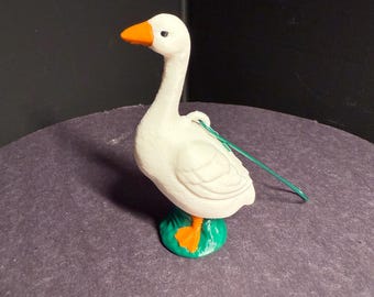 3” Hanging Joann Mini Goose Christmas Ornament/Necklace/Keychain