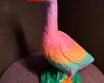 7” Pastel Rainbow Mini Desk Goose