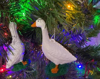 3” Hanging Mini Goose Christmas Ornament/Necklace/Keychain