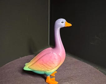 4” Pastel Rainbow Free-Standing Mini Desk Goose