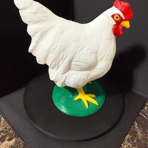 7” Mini Desk Chicken Statue