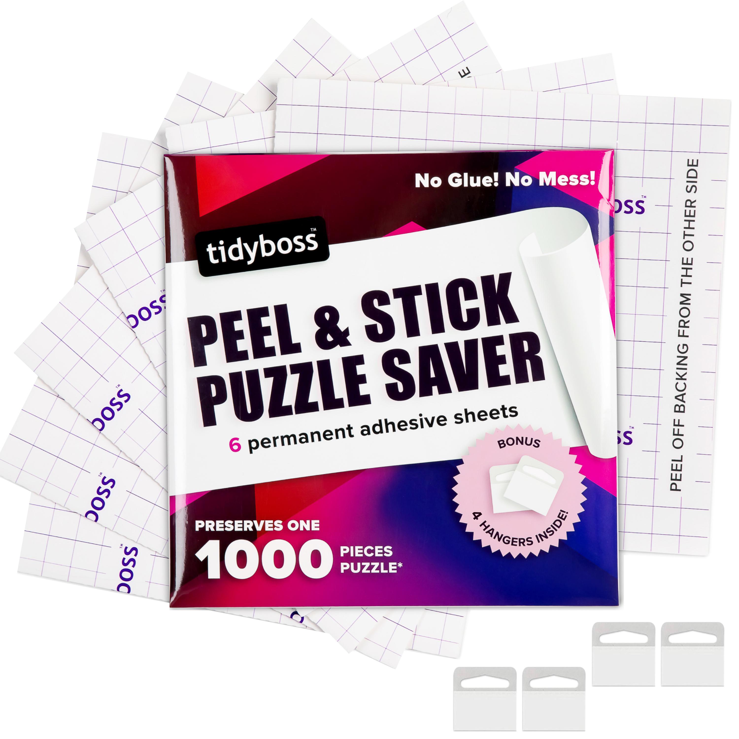 Jigsaw Puzzle Glue Mat Sticks - Adult Peel Stick With Strong Adhensive Paper Roll Up Frame Table Clear Saver