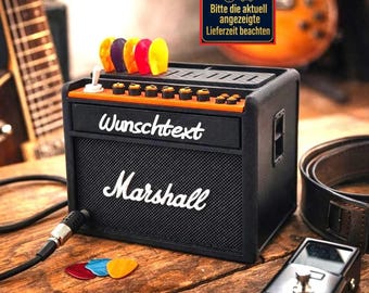 Marshall Amp Plektrumhalter personalisiert Verstärker Deko & Desk Organizer für Gitarristen, Musiker Geschenk, guitar pick holder