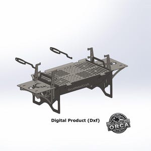 collapsible grill, fire pit, outdoor fire pit file, grill dxf files, bbq metal grill, portable dxf firepit, camping bbq, small fire pit dxf