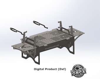 collapsible grill, fire pit, outdoor fire pit file, grill dxf files, bbq metal grill, portable dxf firepit, camping bbq, small fire pit dxf