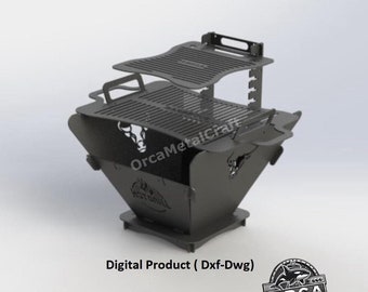DIY Portable Fire Pit BBQ Grill: Laser Cut DXF Files