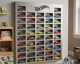 Hot Wheels Garage DXF, 47 Slot Diecast, Arte de pared de metal cortado con láser, Descarga digital