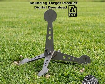Walking steel target dxf file, CNC laser and plasma cutting, shooting practive, Digital Download