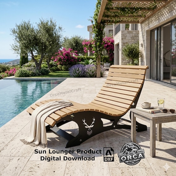 Sun Lounger Dxf Files, Laser Design Product, Outdoor Furniture, (Digital Download )