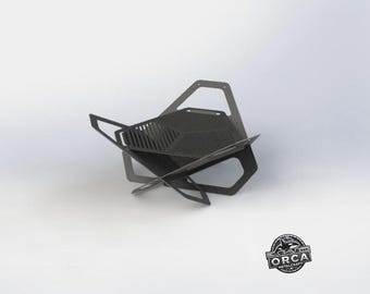 triangle fire pit, collapsible grill, fire pit, outdoor fire pit file, grill dxf files, bbq metal grill, portable dxf firepit, camping bbq