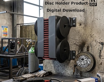 Organizador de discos de corte de metal, soporte para muelas abrasivas, archivo digital dxf para corte láser