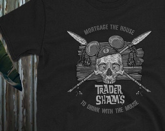 Trader Sham&#39;s Tiki Bar Trader Sam&#39;s Black and White Varriant Short-Sleeve Unisex T-Shirt
