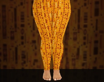 Leggings per bagno Selfie Tiki Bar Wallpaper Trader Sam (solo adulti maturi) con stampa su tutta la superficie