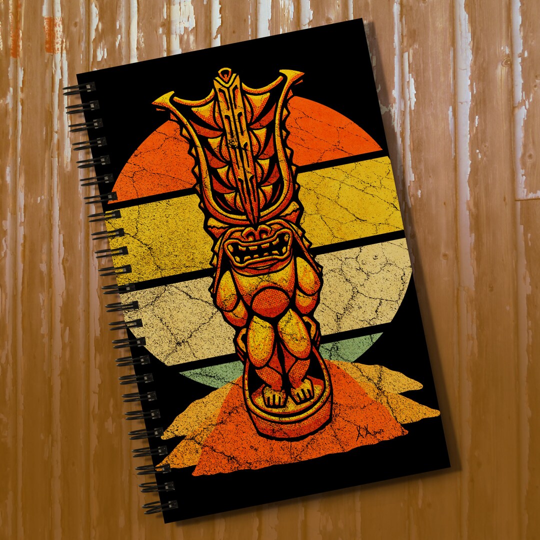 Tiki Notebook Mighty Lono Tiki Hawaiian Vacation Spiral Notebook - Etsy
