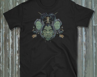 Shrunken Heads T-Shirt, Traded Heads, Tiki Adventure Shirt Short-Sleeve Unisex T-Shirt