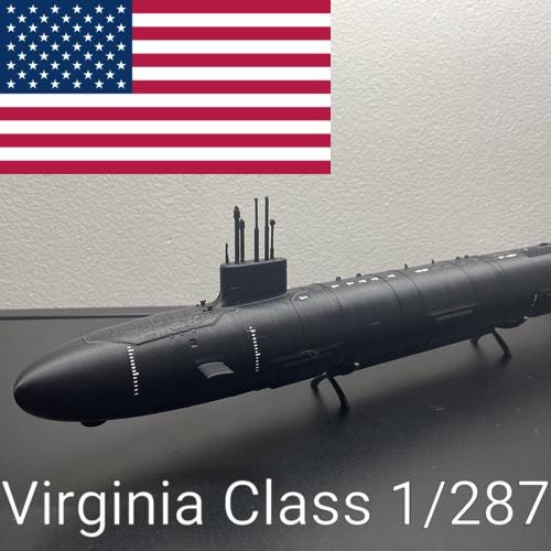 Virginia Class Submarine 1/287 (FOR DISPLAY) / Military Ship Us Navy Model 3D Printing