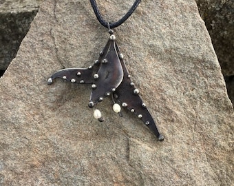 Lilly mixed metal pendant necklace from the Alchemic Collection by Laura Beth Love - Dishfunctional Designs