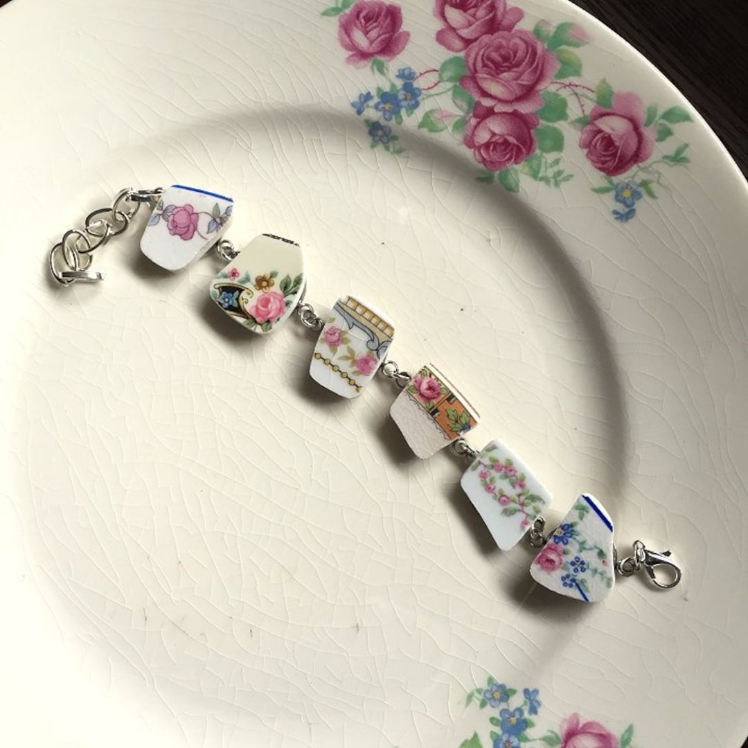 Broken China Jewelry Broken China Bracelet Made From Antique - Etsy Canada
