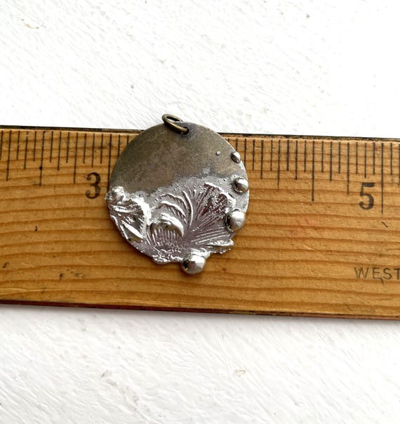 Stamped Solder Disc Jewelry Component Supplies Artisan Made Hand