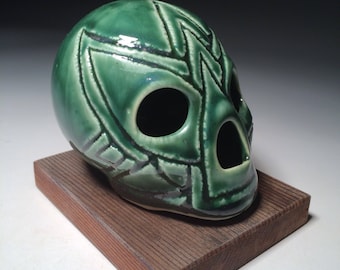 Green Star Eye Crown Man Skull