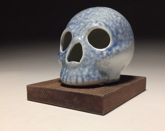 Pale Cobalt Orange Peel Skull Vapor Fired Series