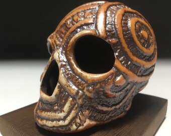 Wood Fired Orange Blush Skull