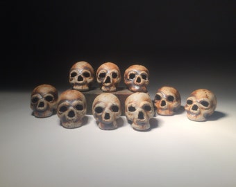 Rugged Stoneware Skulls