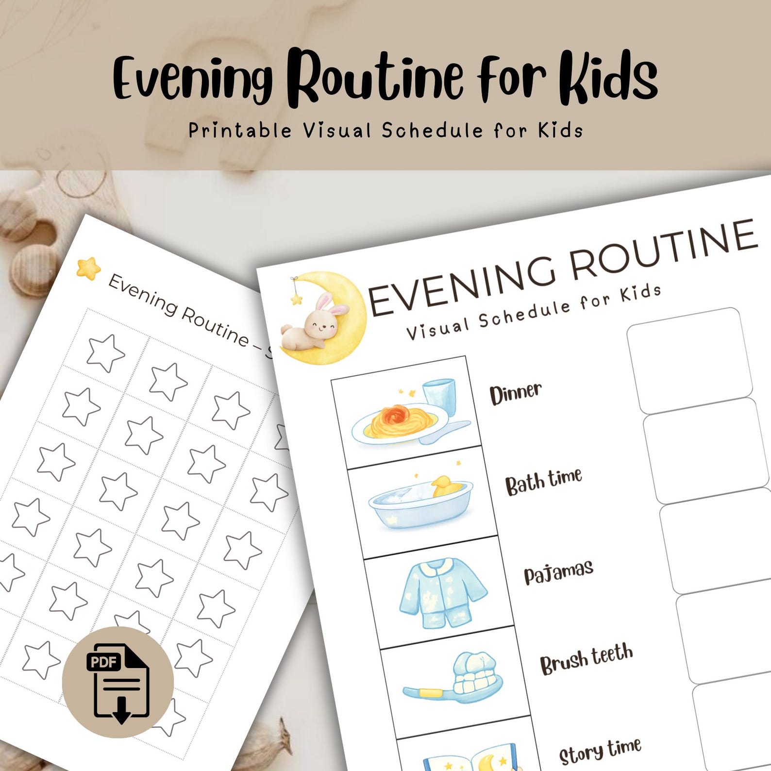 Evening Routine for Kids – Printable Bedtime Routine (ages 4–7) - Etsy
