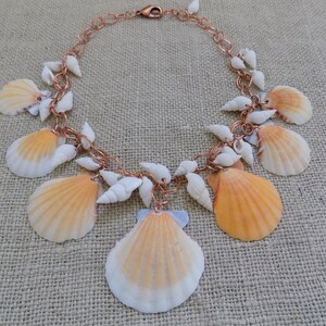 Natural Shell Necklace on Copper Chain