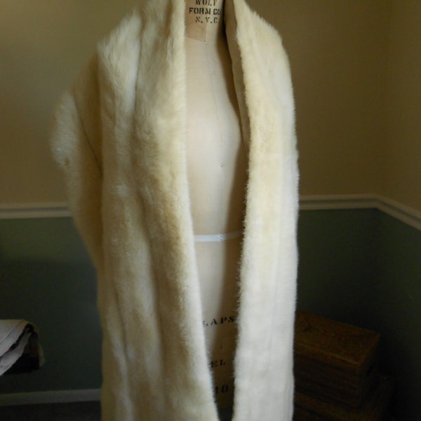 Reserved For Jane Do Not Buy  Mink Fur Stole /  Mink Shawl Wrap Caplet / 1950s / Wedding Wrap