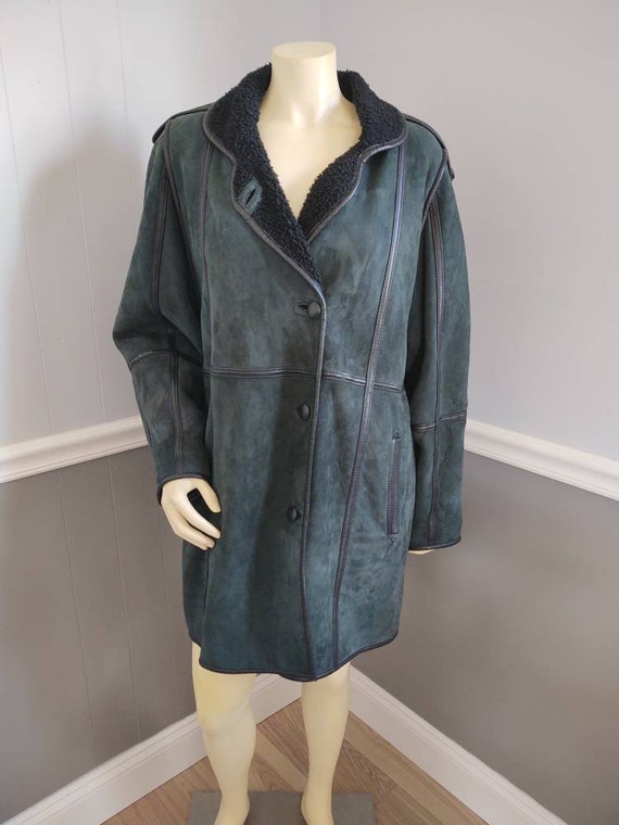 Green Suede Coat / Size Medium