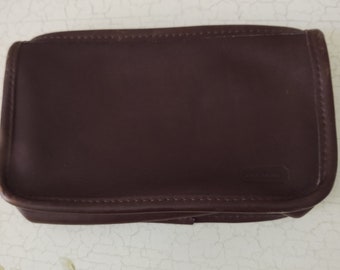Coach Chocolate Brown Chunky Case /  Cosmetic Bag / Money Pouch