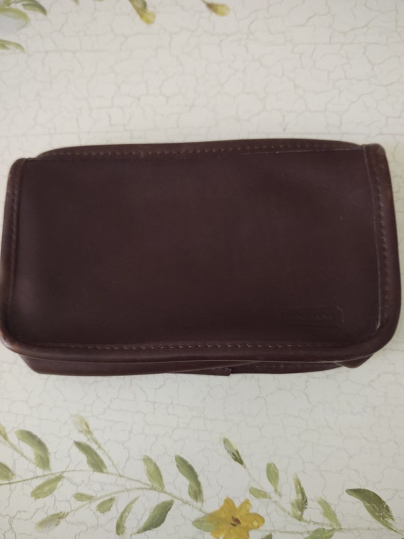 Coach Chocolate Brown Chunky Case /  Cosmetic Bag 